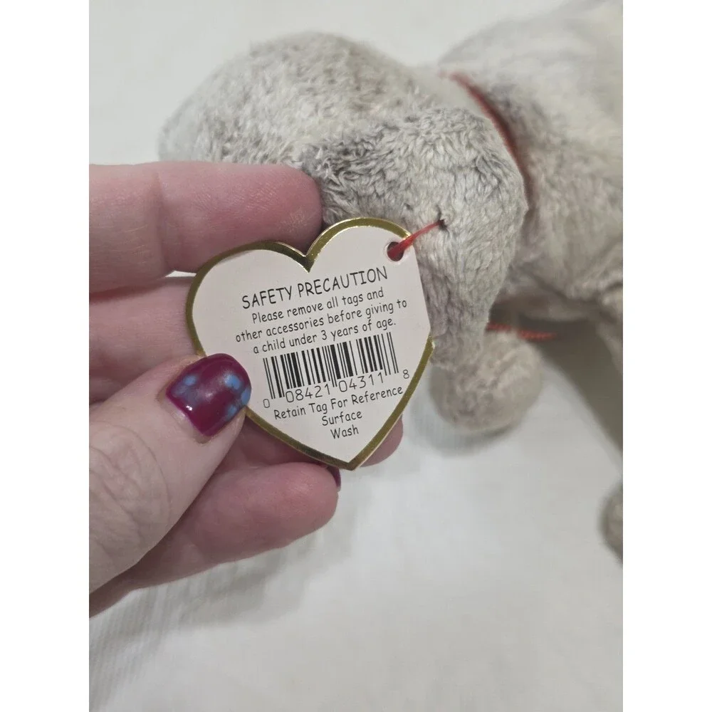 TY 2000 NWT Grey Dog 